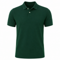 Polo Ajusté en Coton Piqué Vert Forêt | Geoutoul Codazi