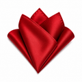Pochette de Costume en Satin Rouge Profond | Geoutoul Codazi