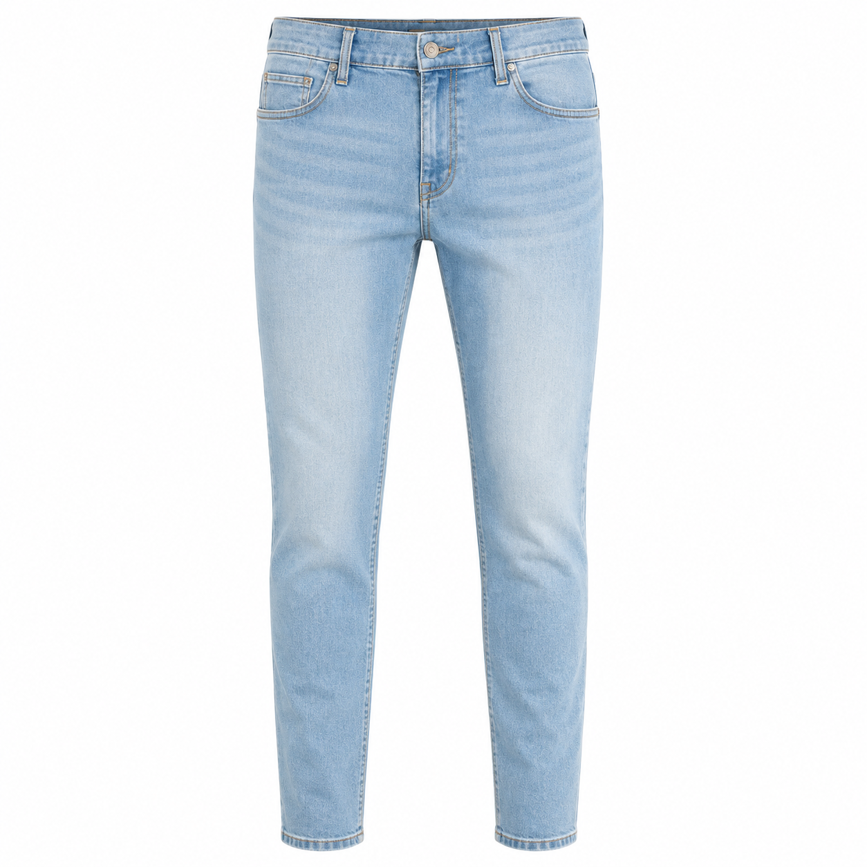 Jean Slim en Denim Bleu Clair Délavé | Geoutoul Codazi