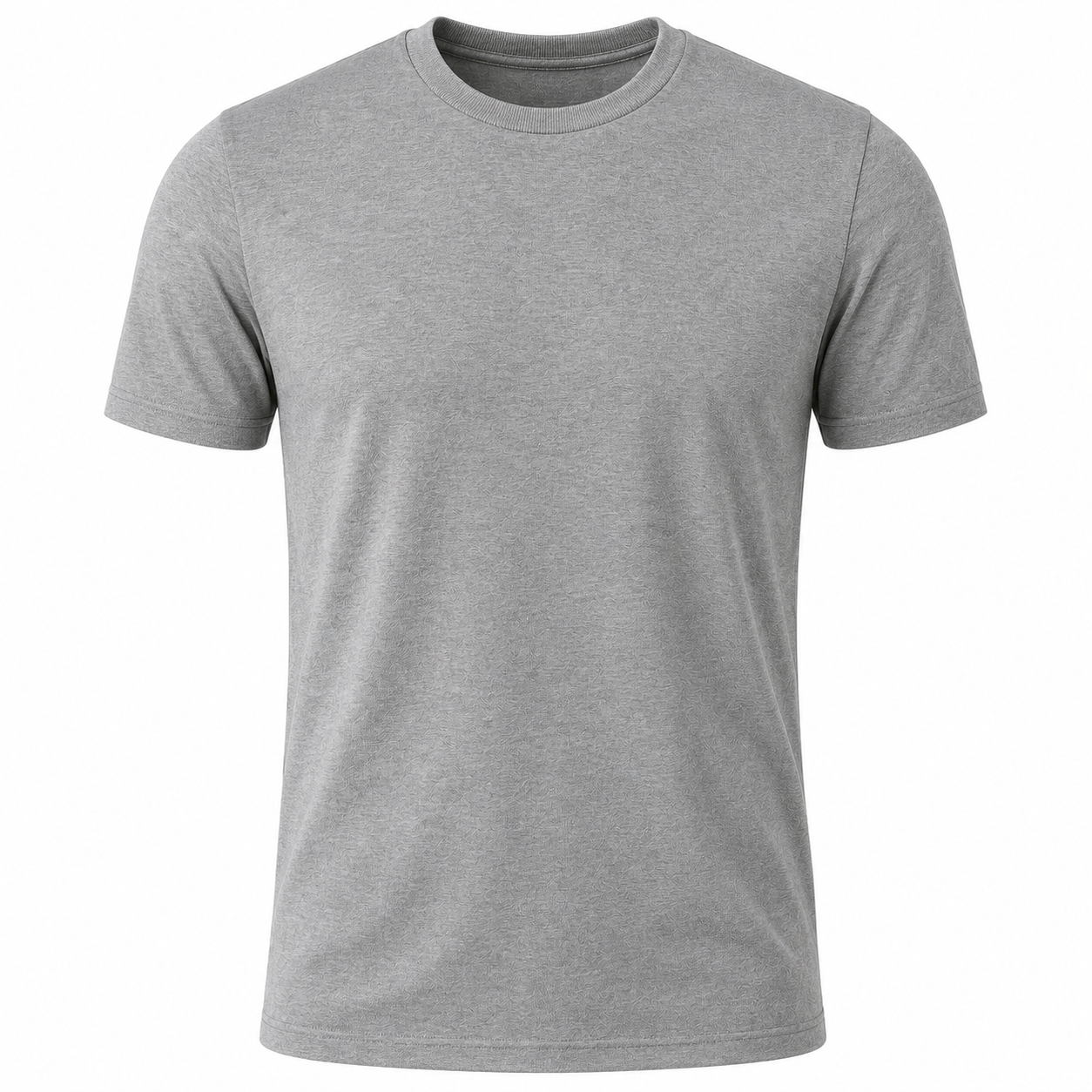 T-shirt Ajusté en Coton Premium Gris Chiné | Geoutoul Codazi