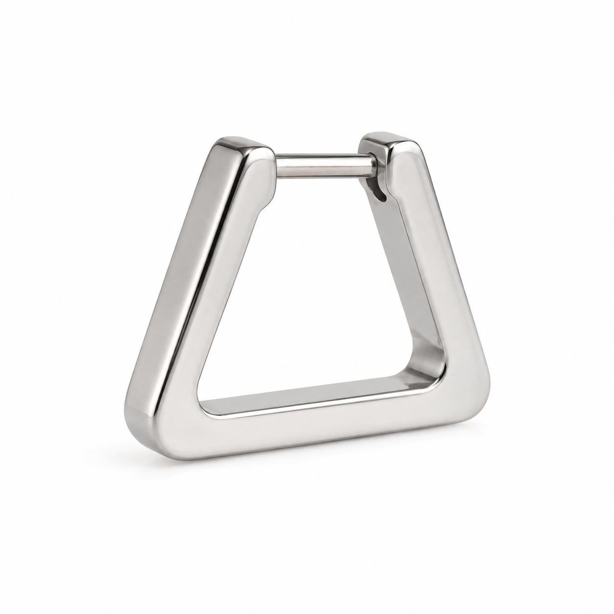 Boucle d’Oreille Triangulaire en Acier Inoxydable Poli | Geoutoul Codazi