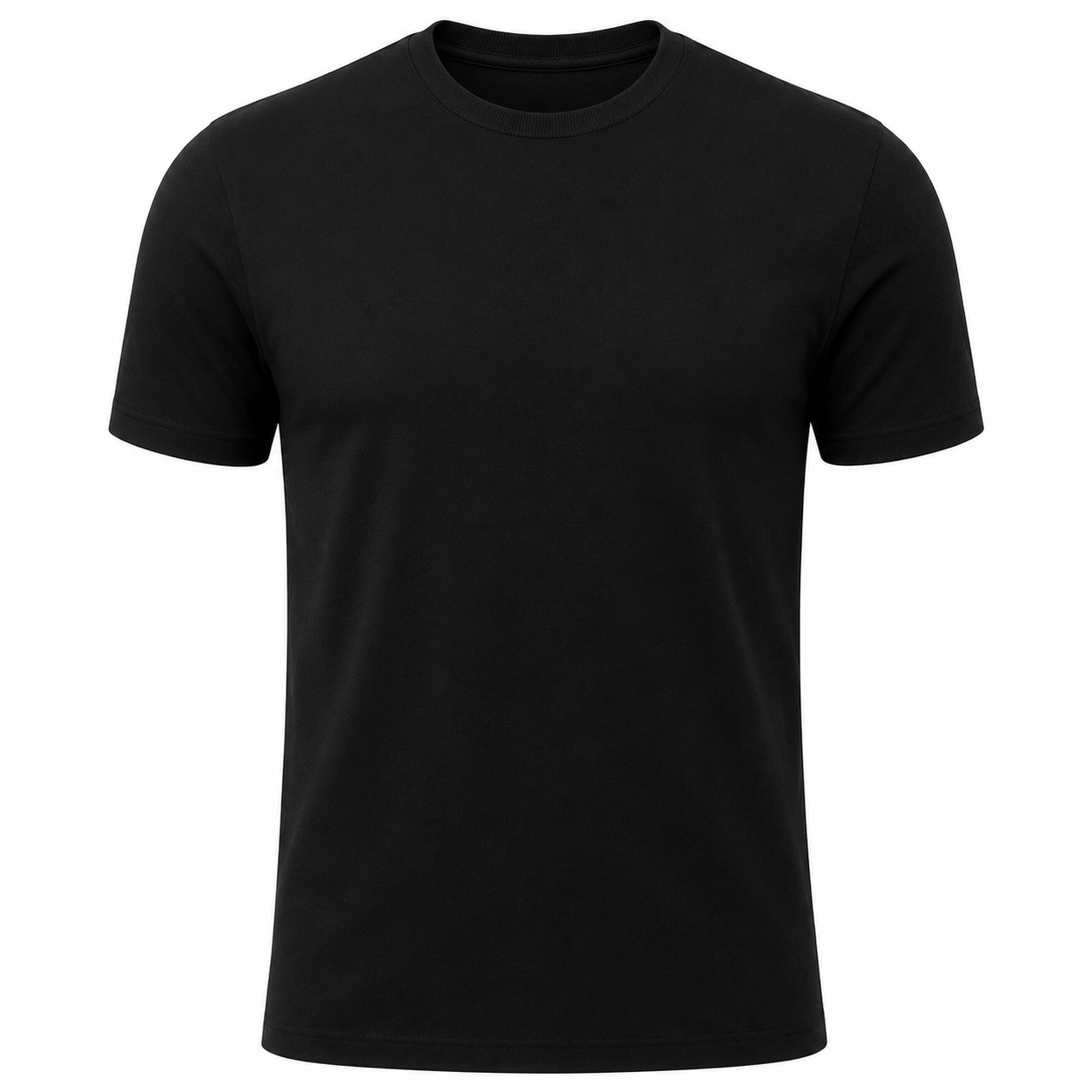 T-shirt Ajusté en Coton Premium Noir Intense | Geoutoul Codazi