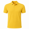 Polo Ajusté en Coton Piqué Jaune Soleil | Geoutoul Codazi